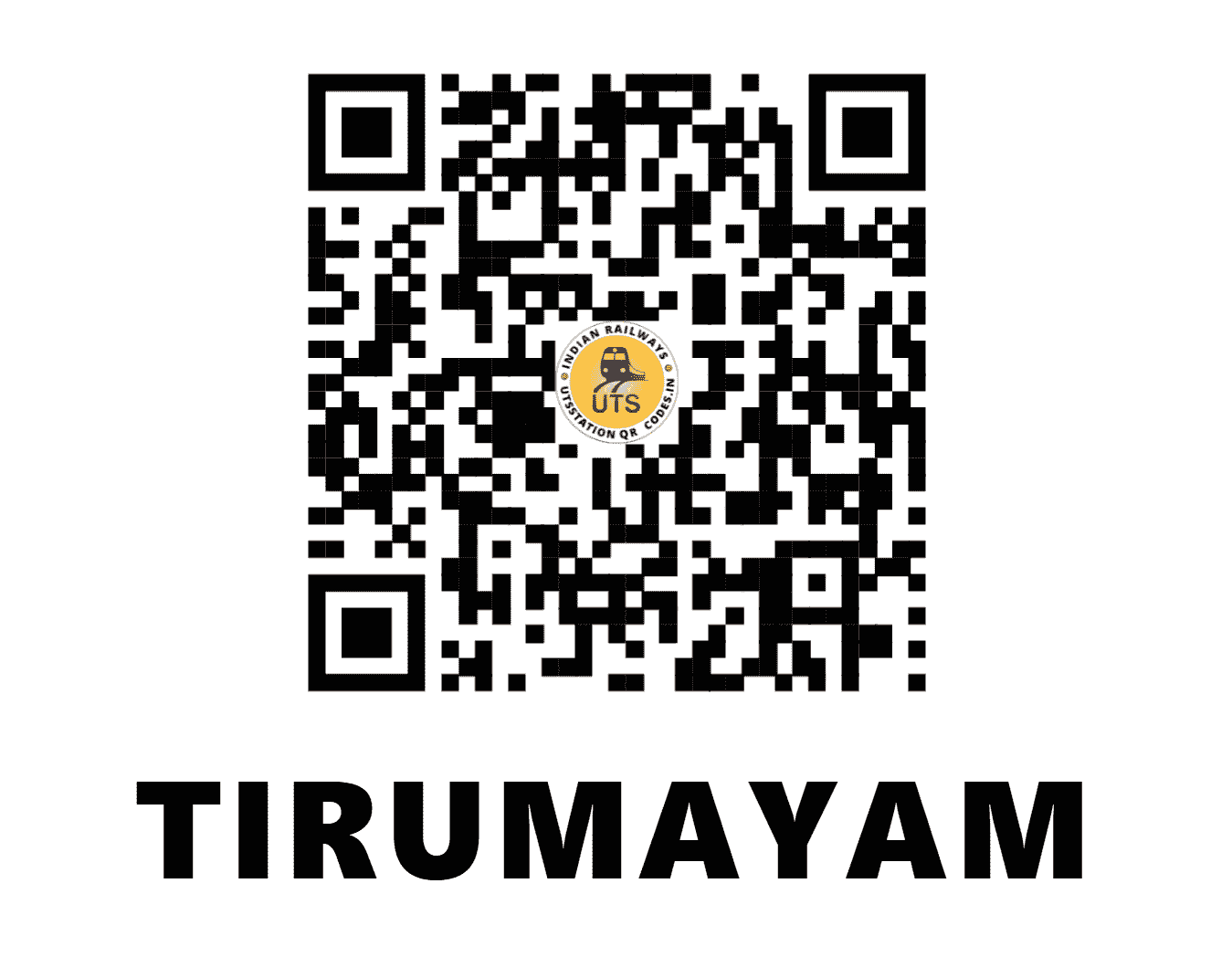 UTS QR Code for TIRUMAYAM - TYM - SR (TAMIL NADU)
